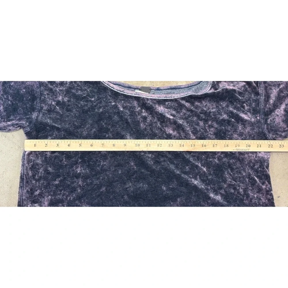 Free People We The Free Doran Tee Size S Purple Washed Velvet Shirt Boho Fairy